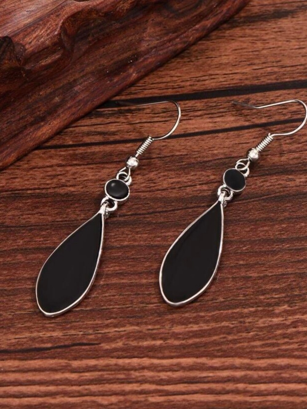 $8 Each Or Bundle 5/$20 Black Teardrop Dangle Earrings